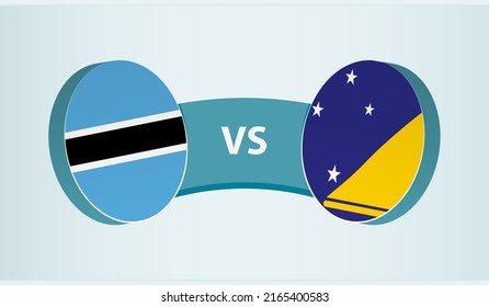 Botswana versus Tokelau, team sports competition concept. Round flag of countries.