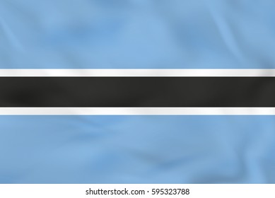 Botswana waving flag. Botswana national flag background texture. Vector illustration.