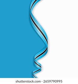Botswanan flag wavy abstract background layout. Vector illustration.