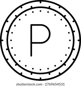 Botswanan Pula Illustration vector Icon Design