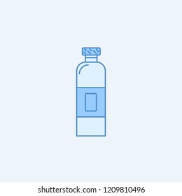 Bottle 2 colored line icon. Simple blue and white element illustration. Bottle concept outline symbol design from kitchen set