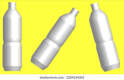 Bottle 3D for mock Up Template. Vector illustration