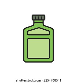 A bottle of absinthe icon. High quality coloured vector illustration.