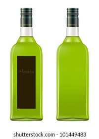 bottle of absinthe on a white background vector