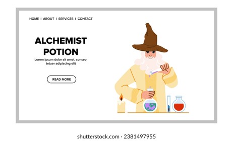 bottle alchemist potion vector. halloween wizard, glass poison, elixir book bottle alchemist potion web flat cartoon illustration