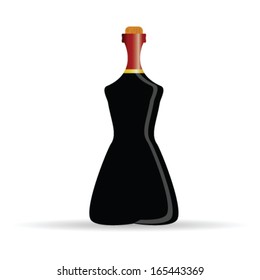 bottle of alcohol art vector illustration