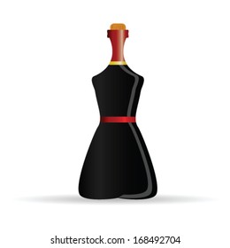 bottle of alcohol black vector illustration