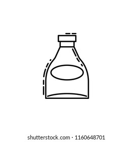 bottle of alcohol dusk icon. Element of drinks and beverages icon for mobile concept and web apps. Thin line bottle of alcohol icon can be used for web and mobile