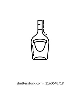 bottle of alcohol dusk icon. Element of drinks and beverages icon for mobile concept and web apps. Thin line bottle of alcohol icon can be used for web and mobile