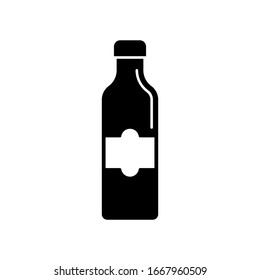 Bottle of alcohol, glass icon. Simple vector liquid container icons for ui and ux, website or mobile application