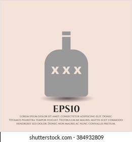 Bottle of alcohol high quality icon