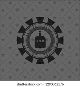 bottle of alcohol icon inside dark badge