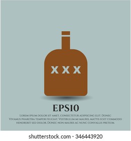 Bottle of alcohol icon or symbol