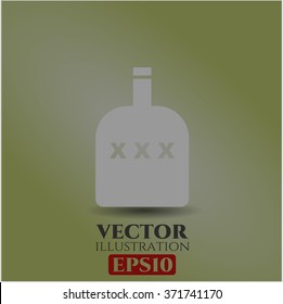 Bottle of alcohol icon or symbol