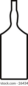 Bottle of alcohol icon vector. Bottle illustration sign. Alcohol symbol. Wine logo.