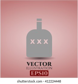 Bottle of alcohol icon vector illustration