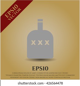 bottle of alcohol icon vector symbol flat eps jpg app