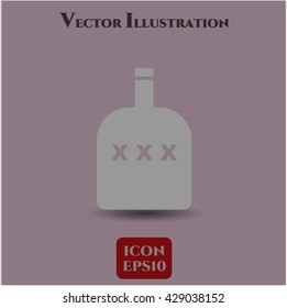 bottle of alcohol icon vector symbol flat eps jpg app