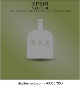 Flasche Alkohol Symbol Vektorsymbol flach eps jpg app