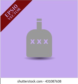 bottle of alcohol icon vector symbol flat eps jpg app