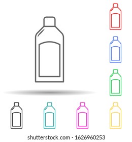 bottle of alcohol multi color style icon. Simple thin line, outline vector of bottle icons for ui and ux, website or mobile application