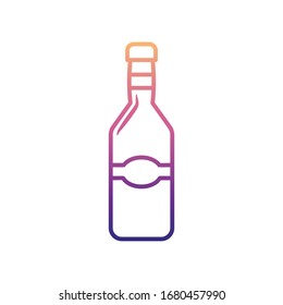 bottle of alcohol nolan icon. Simple thin line, outline vector of BOTTLE icons for ui and ux, website or mobile application
