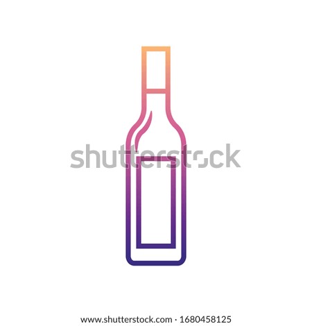 bottle of alcohol nolan icon. Simple thin line, outline vector of BOTTLE icons for ui and ux, website or mobile application