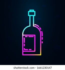 bottle of alcohol in nolan style icon. Simple thin line, outline vector of birthday icons for ui and ux, website or mobile application
