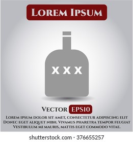 Flasche mit Alkoholsymbol