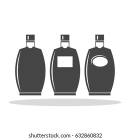 Bottle of Alcohol Vector Flat Icon.