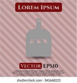 Bottle of alcohol vector symbol