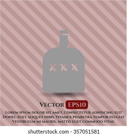 Bottle of alcohol vector symbol