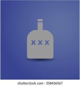 Botella de símbolo vector del alcohol