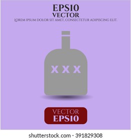 Bottle of alcohol vector symbol