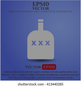 Bottle of alcohol vector symbol