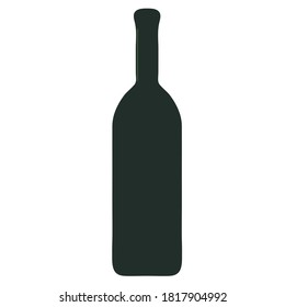Flasche mit alkoholischem Getränk Vektorsymbol