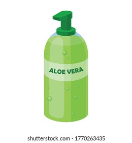 Bottle aloe vera vector icon.Cartoon vector icon isolated on white background bottle aloe vera.