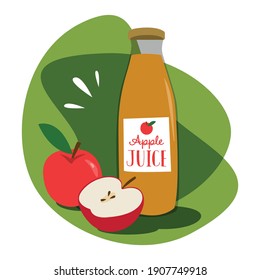 a bottle of apple juice