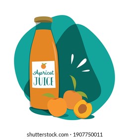 a bottle of apricot juice