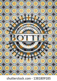Bottle arabic style badge. Arabesque decoration.