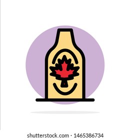 Bottle, Autumn, Canada Leaf, Maple Abstract Circle Background Flat color Icon. Vector Icon Template background