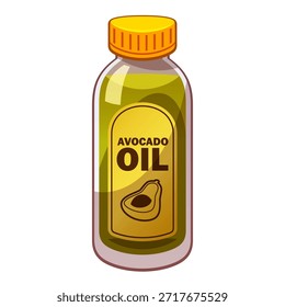Botella de Vector de aceite de aguacate aislado ilustración