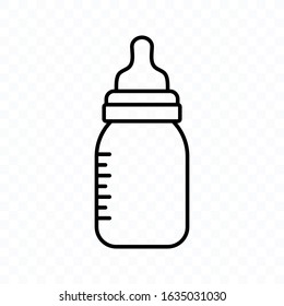 bottle of baby pacifier vector icon. icon illustration on white background