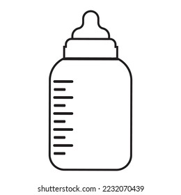 bottle of baby pacifier vector icon. icon illustration on white background