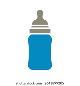 Bottle of baby pacifier.Outline icon of baby bottle.Isolated on white background. Vector illustration. simple eps 10 .icon vector aris color