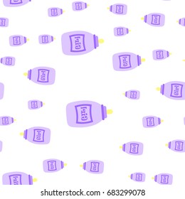 bottle baby. seamless pattern for children girls.