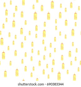 bottle baby. seamless pattern for children girls.
