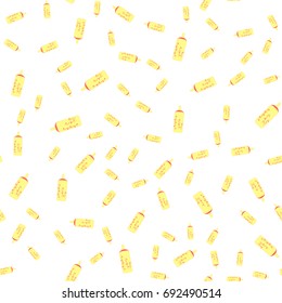 bottle baby. seamless pattern for children girls.