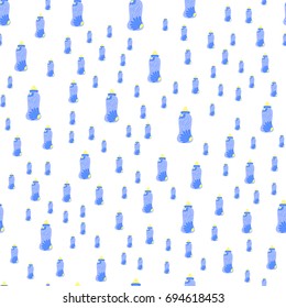 bottle baby. seamless pattern for children girls.