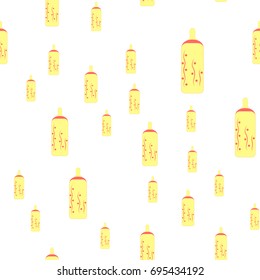 bottle baby. seamless pattern for children girls.